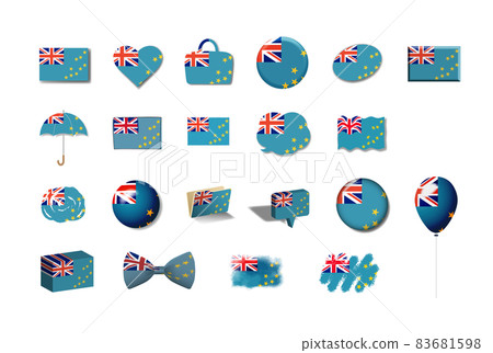 圖瓦盧-21 國旗插圖集 83681598