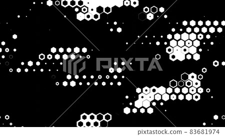 VJ Hexagon Black and White Simple Procedural Abstract [There is another Ver] 83681974