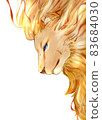 Manga style lion profile 83684030