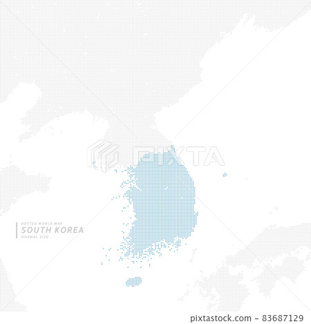 韓國的藍點地圖，包括鄰國 83687129