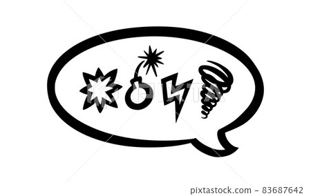 Swearing speech bubble censored with symbols. Hand drawn swear words in text bubbles to express exclamation and harsh mood. Vector illustration Swearing speech bubble censored with symbols. Hand drawn swear words in text bubbles to express exclamation and harsh mood. Vector illustration 83687642