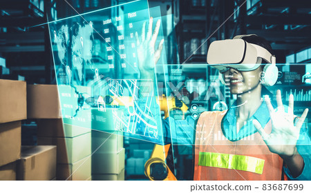 Future virtual reality technology for innovative VR warehouse management 83687699