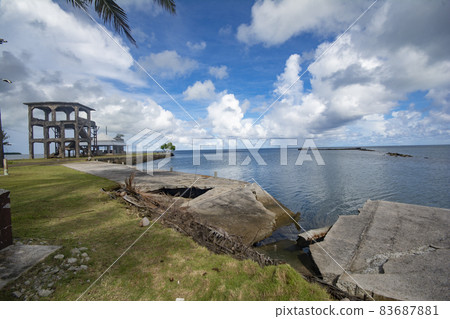 Republic of Palau, Ngardmau, ruins during the Japanese colonial era, a port for transporting the former bauxite 83687881