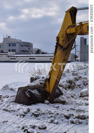 Construction machinery at civil construction site Construction machinery at civil construction site 83688805