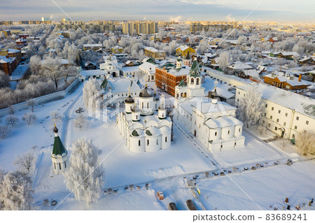 View of Spaso-Preobrazhensky monastery winter in Murom. 83689241