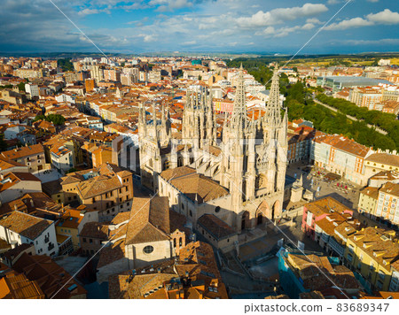 Aerial view of Burgos, Spain Aerial view of Burgos, Spain 83689347