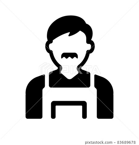 商店經理/經理/主人/所有者矢量圖標說明 商店經理/經理/主人/所有者矢量圖標說明 83689678