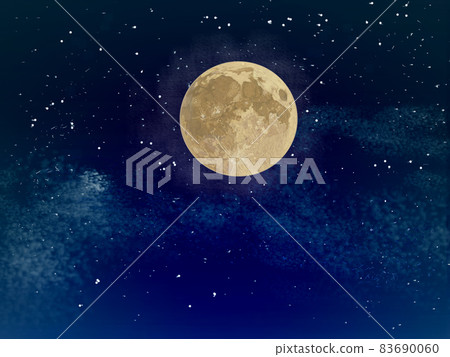 Moonlit night sky_real touch_horizontal 83690060