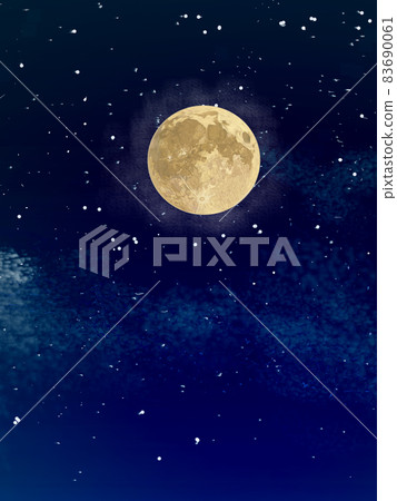 月光下的夜空_real touch_vertical 83690061