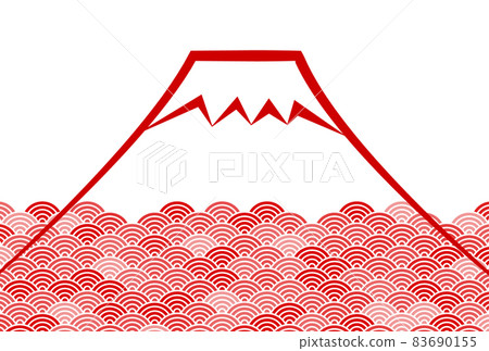 New Year's card Japanese pattern background 83690155