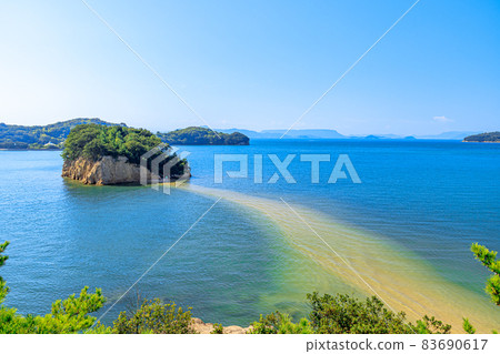 天使之路（漲潮時）香川縣小豆島 83690617