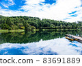 Lake Tateshina in the summer when the sky is reflected in the water mirror 83691889