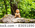 Jizo figurine in the mountains 83691890