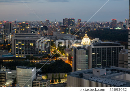 Parliament Building and Buildings Night View Long (November 2021) 83693082