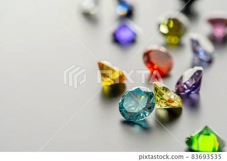 Natural Sapphire gemstone, Jewel or gems on black 83693535