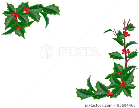 christmas holly corner border