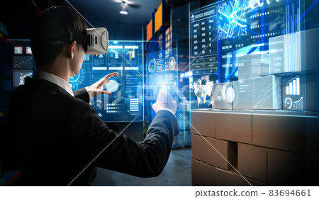 Future virtual reality technology for innovative VR warehouse management 83694661