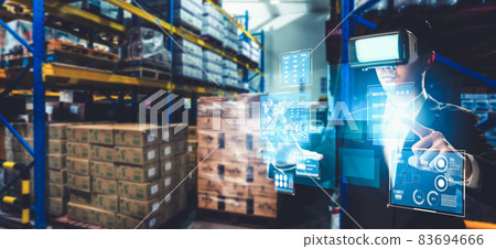 Future virtual reality technology for innovative VR warehouse management 83694666