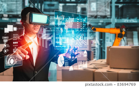 Future virtual reality technology for innovative VR warehouse management 83694769