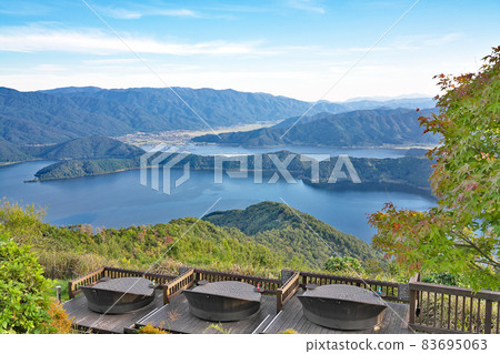 [View from the observation deck at the Rainbow Line Summit Park] Kiyama, Wakasa-cho, Mikata-Kaminaka-gun, Fukui Prefecture 83695063