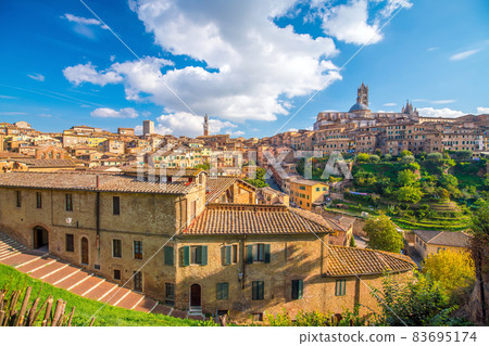 Downtown Siena skyline in Italy 83695174