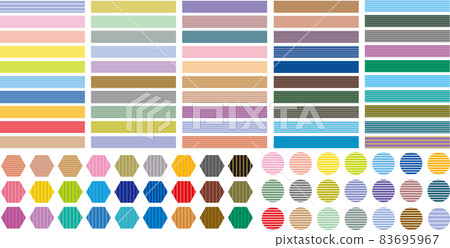 Striped swatch material set Striped swatch material set 83695967