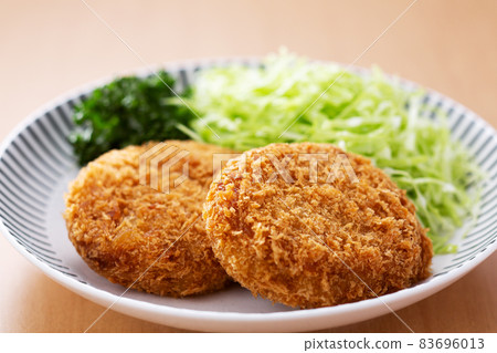 Menchi-katsu croquette, home time, home rice, swallowing, home only 83696013