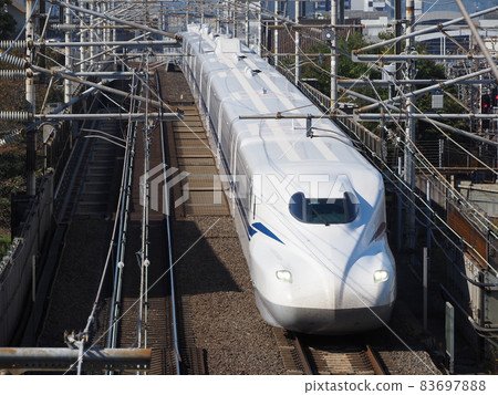 Shinkansen N700S J20 formation test run at Honmachi overpass Shinkansen N700S J20 formation test run at Honmachi overpass 83697888