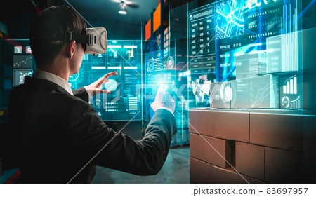 Future virtual reality technology for innovative VR warehouse management 83697957