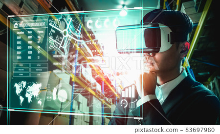 Future virtual reality technology for innovative VR warehouse management 83697980