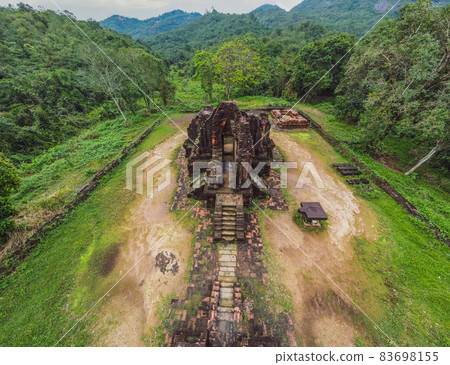 Temple ruin of the My Son complex, Vietnam. Vietnam opens to tourists again after quarantine Coronovirus COVID 19 Temple ruin of the My Son complex, Vietnam. Vietnam opens to tourists again after quarantine Coronovirus COVID 19 83698155