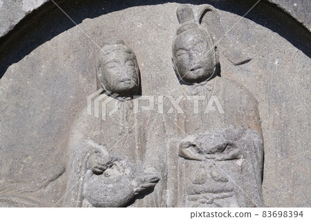 Shinshu Matsumoto's cultural property Iriyamabe Nishikirihara district twin body Dosojin Meiji 2nd year Sakai's congratulatory statue Shinshu Matsumoto's cultural property Iriyamabe Nishikirihara district twin body Dosojin Meiji 2nd year Sakai's congratulatory statue 83698394