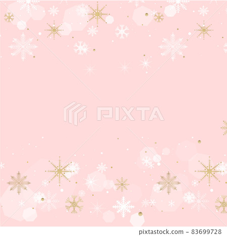 流行又可愛的白色和金色雪花矢量圖粉色壁紙背景素材 流行又可愛的白色和金色雪花矢量圖粉色壁紙背景素材 83699728