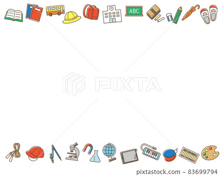 Cute elementary school study tool frame 83699794