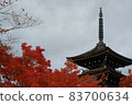 Five-storied pagoda and autumn leaves 83700634