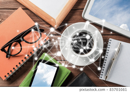 Social communication and global networking concept Social communication and global networking concept 83701081