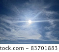 Blue sky and sun and clouds 83701883