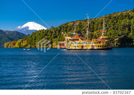 《Kanagawa Prefecture》 Scenery of Mt. Fuji and Lake Ashi / Motohakone 83702167