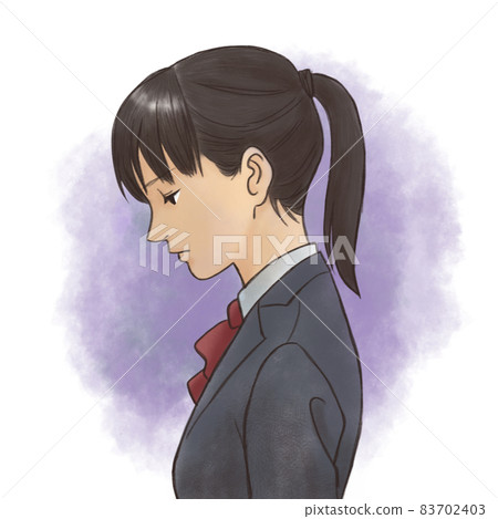 一個沮喪的女學生的插圖 83702403