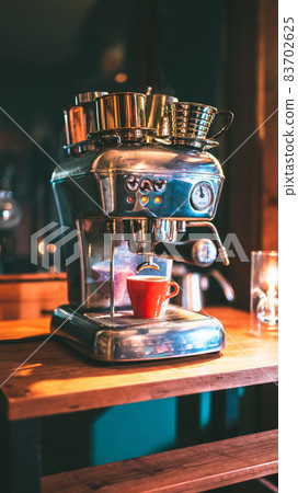 Scenery with an espresso machine at home Scenery with an espresso machine at home 83702625