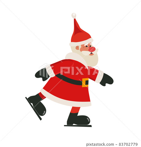 Cute Santa Claus ice skating vector illustration Cute Santa Claus ice skating vector illustration 83702779