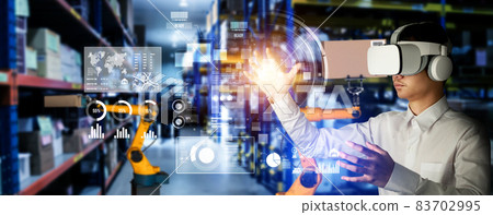 Future virtual reality technology for innovative VR warehouse management Future virtual reality technology for innovative VR warehouse management 83702995