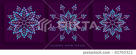 Christmas isolated textured snowflakes of blue tint, design component Christmas isolated textured snowflakes of blue tint, design component 83703321