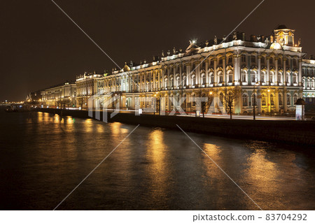 Night Hermitage in St. Petersburg, Russia Night Hermitage in St. Petersburg, Russia 83704292