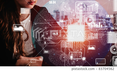 Conceptual business dashboard for financial data analysis 83704562