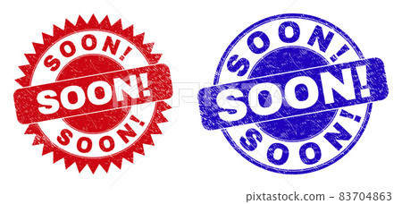 SOON Round and Rosette Stamp Seals with Scratched Surface SOON Round and Rosette Stamp Seals with Scratched Surface 83704863