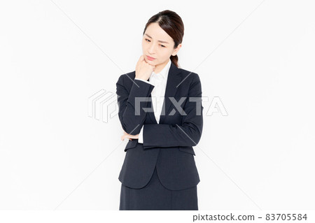 Business woman in trouble with worries Business woman in trouble with worries 83705584