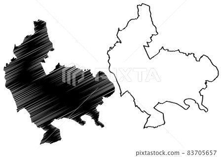 Koszalin City (Republic of Poland, West Pomeranian Voivodeship) map vector illustration, scribble sketch City of Koszalin map Koszalin City (Republic of Poland, West Pomeranian Voivodeship) map vector illustration, scribble sketch City of Koszalin map 83705657