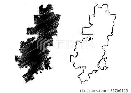 Sterlitamak City (Russian Federation, Russia, Republic of Bashkortostan) map vector illustration, scribble sketch City of Sterlitamak map 83706103