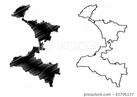 Taranto City (Italian Republic, Italy, Apulia) map vector illustration, scribble sketch City of Taranto map Taranto City (Italian Republic, Italy, Apulia) map vector illustration, scribble sketch City of Taranto map 83706137